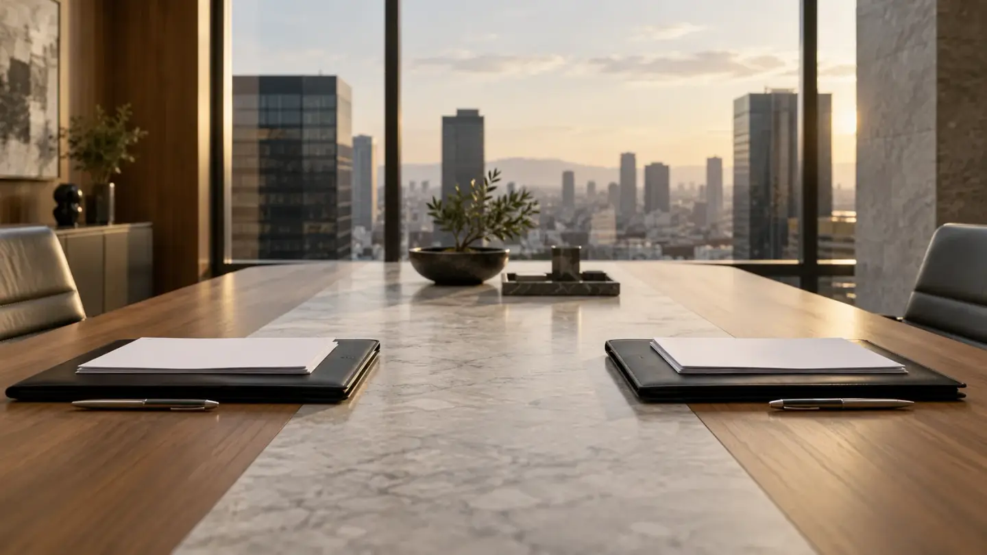 Two portfolios and documents prepared for a corporate transaction.
